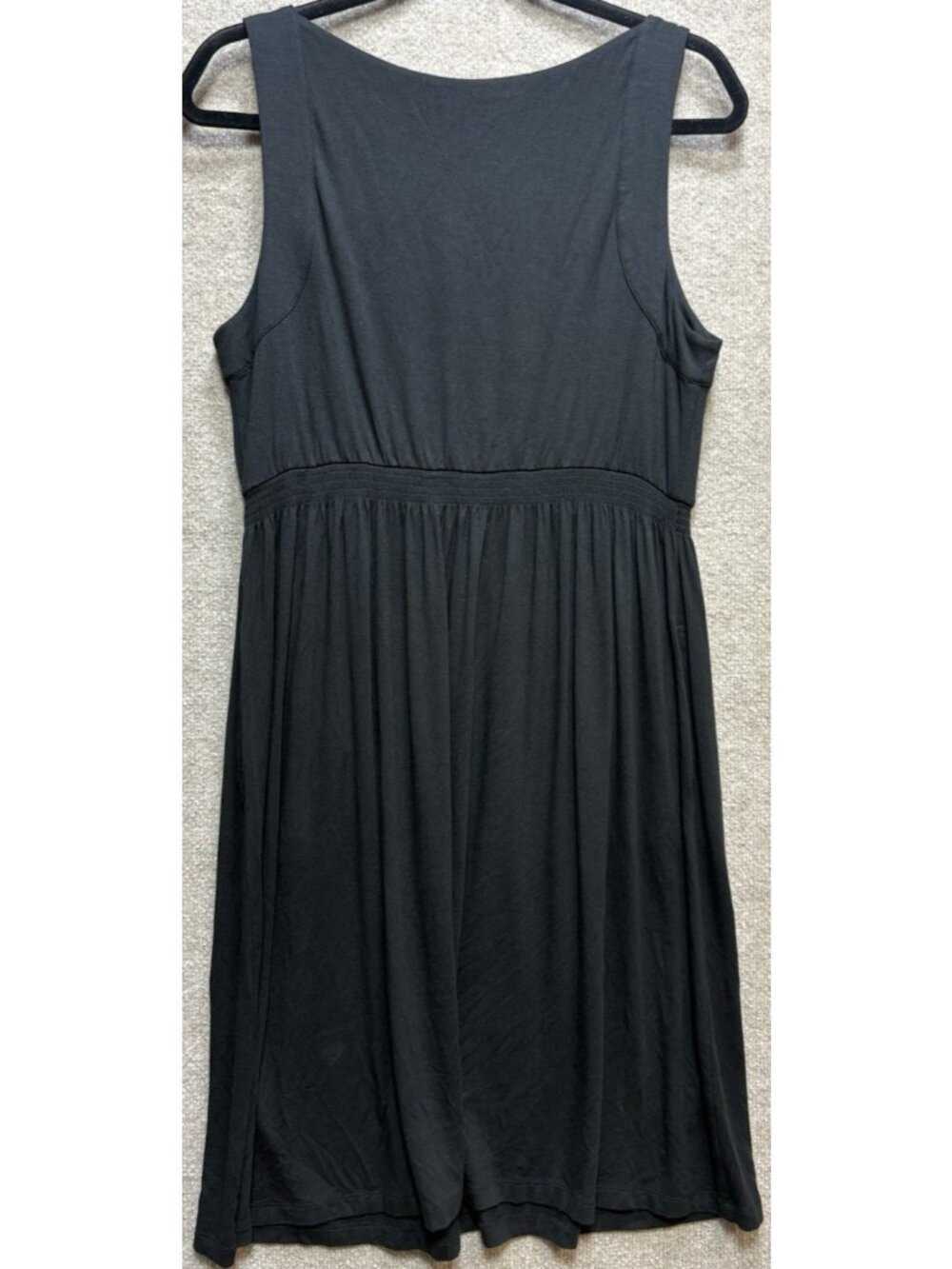 Soma Women's Dress Large Large Black Embroidered Long Sleeveless Rayon Blend NWT - Picture 5 of 13